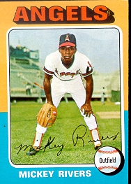 1975 Topps Baseball Cards      164     Mickey Rivers